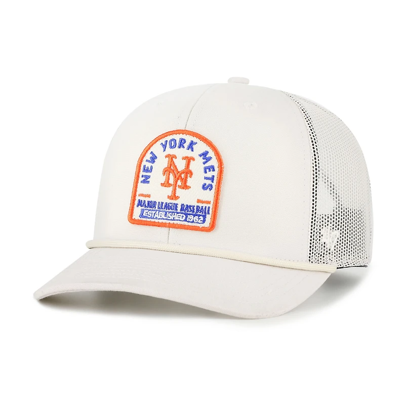 Casquette camionneur ajustable « 47 Cream » des Mets de New York, pierre tombale, pour homme