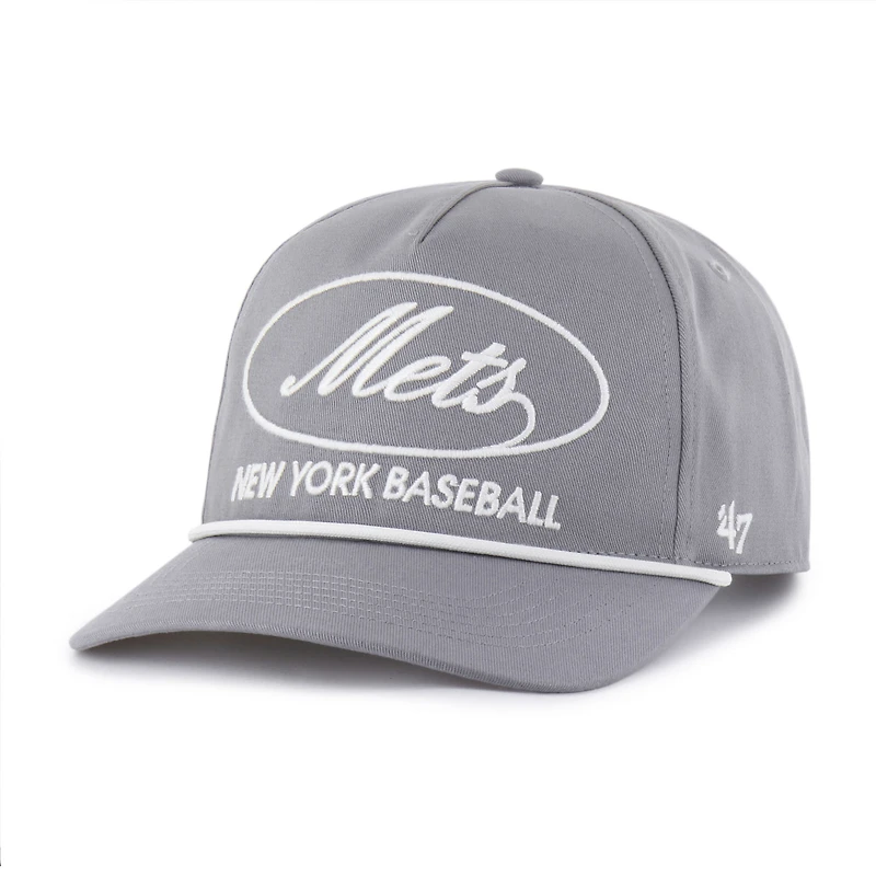 Men's '47 Gray New York Mets Foundational Hitch Adjustable Hat
