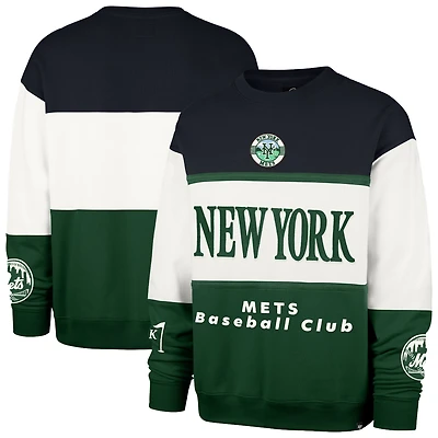Men's '47  Green New York Mets Tee Up Maximalist Fleece Sweatshirt