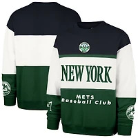 Men's '47  Green New York Mets Tee Up Maximalist Fleece Sweatshirt