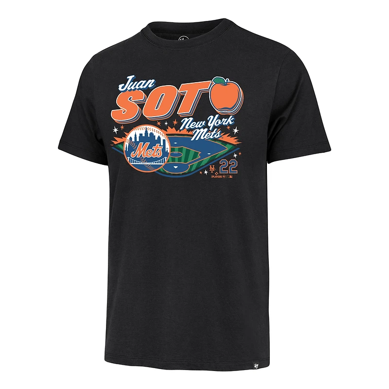 T-shirt graphique noir pour homme Juan Soto '47 des New York Mets