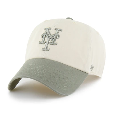 Casquette ajustable bicolore New York Mets « 47 » naturelle/olive