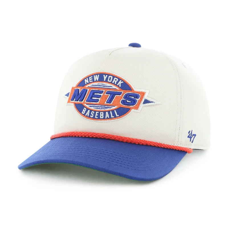 Men's '47 Natural/Royal New York Mets Frame Out Hitch Adjustable Hat