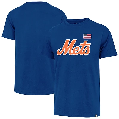 T-shirt homme '47 Royal New York Mets Heritage Drapeau américain