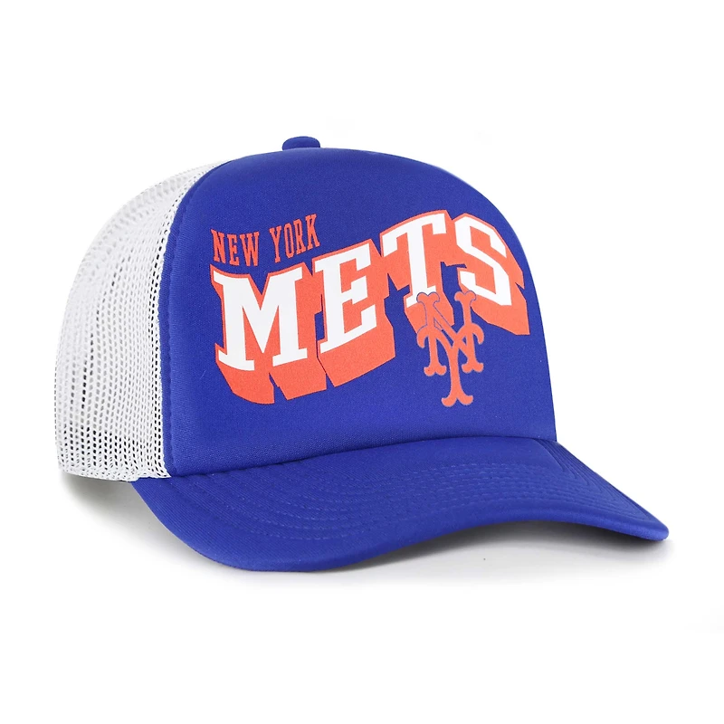 Men's '47 Royal New York Mets Meander Foam Trucker Snapback Hat