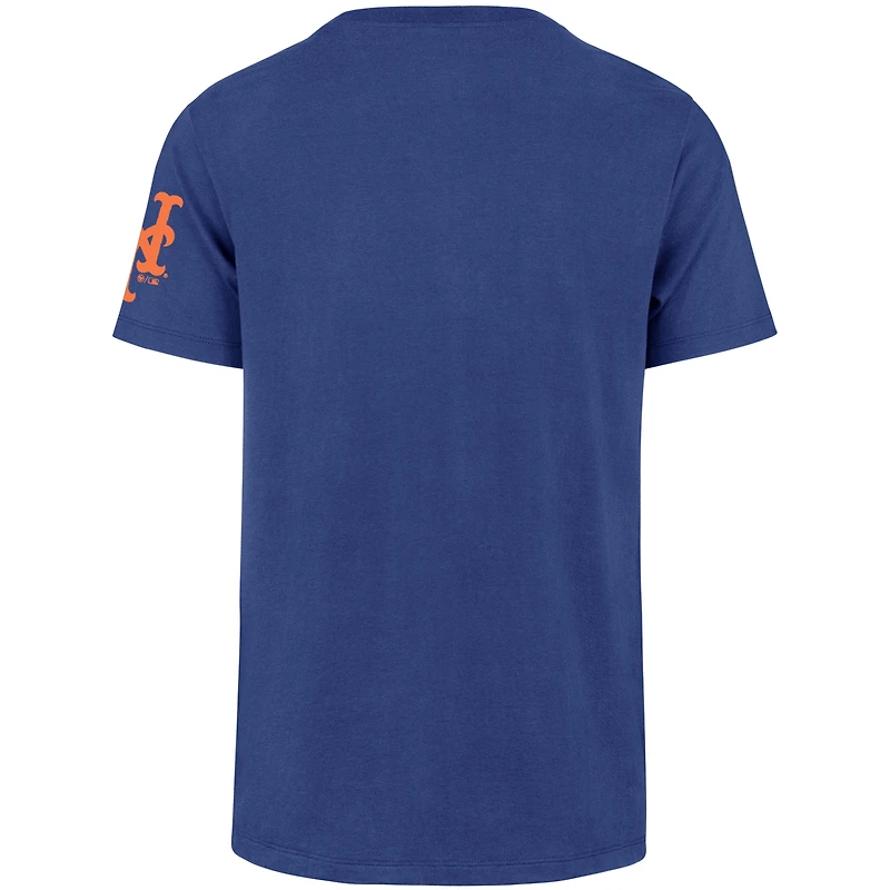 Men's '47  Royal New York Mets Upside Down Two-Peat Franklin T-Shirt