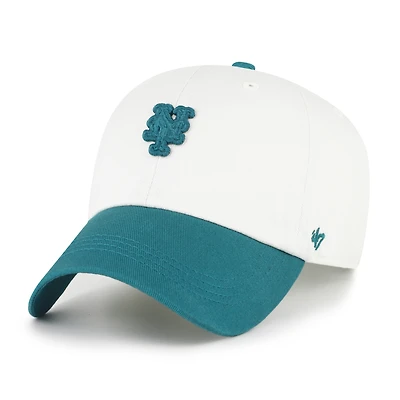 Casquette ajustable New York Mets « 47 » blanche et turquoise, style contemporain, modèle 47
