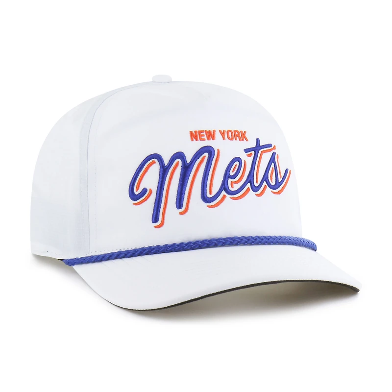 Casquette ajustable blanche « 47 » des Mets de New York pour homme, modèle Brrr Fairway Hitch