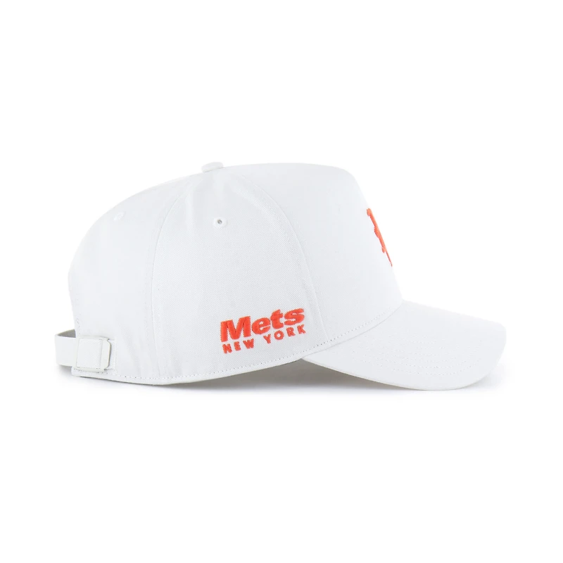 Men's '47 White New York Mets Foundational Pinch Offside Adjustable Hat