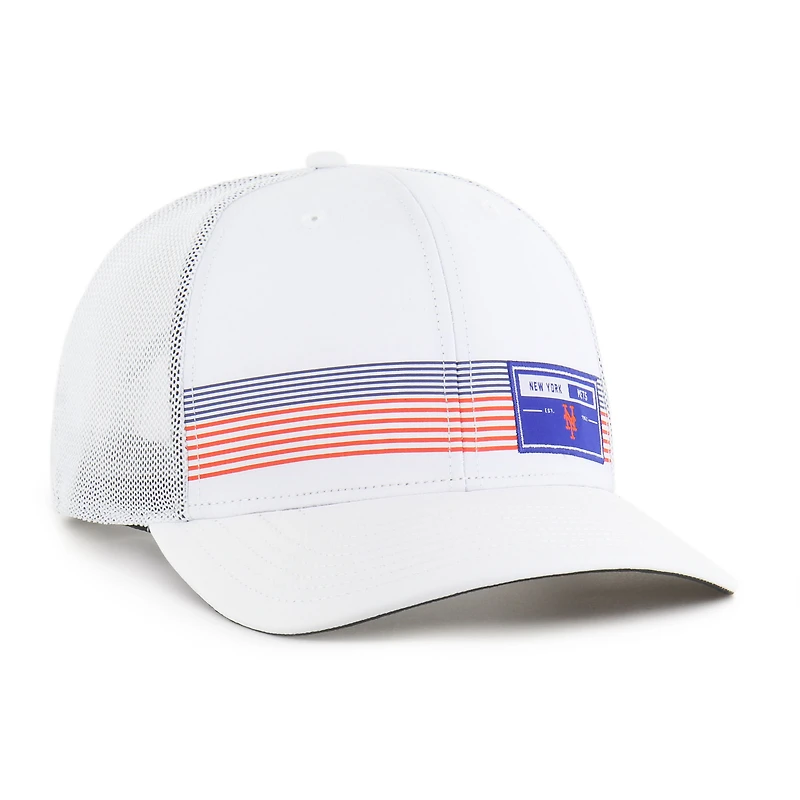 Men's '47  White New York Mets Rangefinder brrr Trucker Adjustable Hat