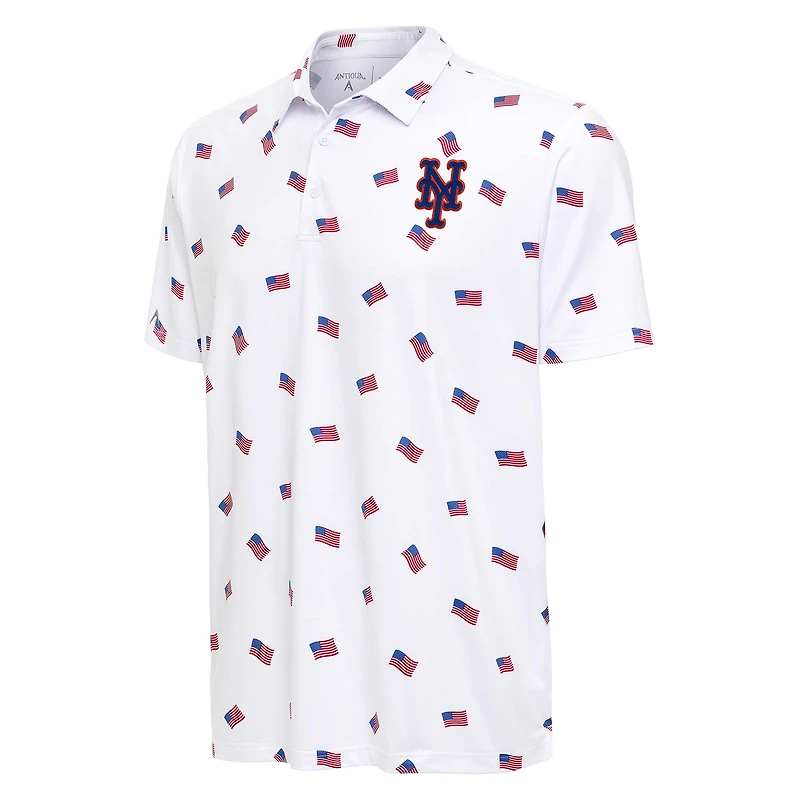 Polo Americana Antigua blanc New York Mets pour hommes