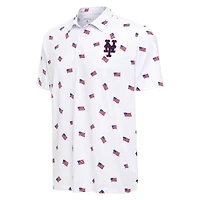 Polo Americana Antigua blanc New York Mets pour hommes