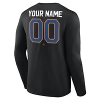 Men's Black New York Mets Cooperstown Collection Winning Streak Alternate Custom Long Sleeve T-Shirt