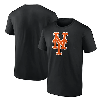 Men's  Black New York Mets Official Logo T-Shirt