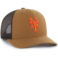 Casquette ajustable Carhartt x '47 marron pour homme, motif New York Mets
