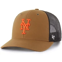 Casquette ajustable Carhartt x '47 marron pour homme, motif New York Mets