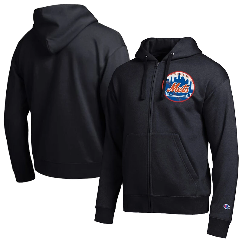 Men's Champion  Black New York Mets All-Star Full-Zip Hoodie