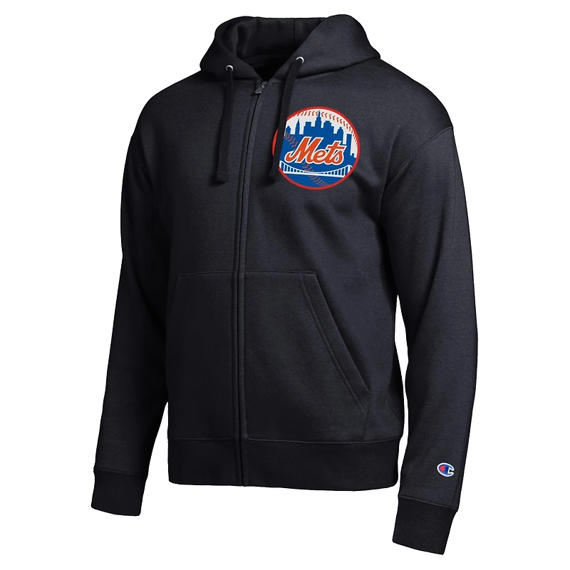 Men's Champion  Black New York Mets All-Star Full-Zip Hoodie
