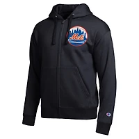 Men's Champion  Black New York Mets All-Star Full-Zip Hoodie