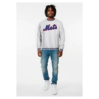 Men's Champion Heather Gray New York Mets Reverse Weave Sweatshirt