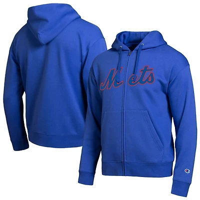 Sweat à capuche zippé Champion New York Mets Royal All-Star pour homme