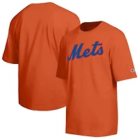 Men's Champion Orange New York Mets All Star Chenille Wordmark T-Shirt