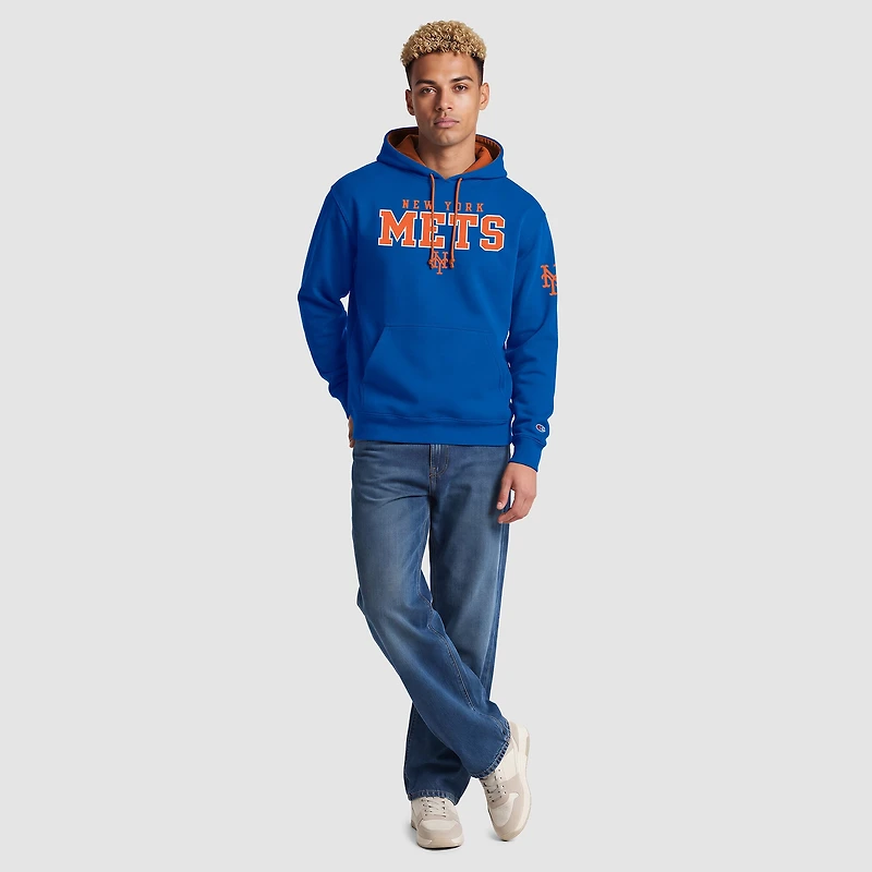 Sweat à capuche polaire Champion Royal New York Mets pour homme