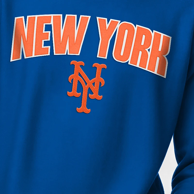 Sweat-shirt Champion Royal New York Mets en chenille à tissage inversé pour homme