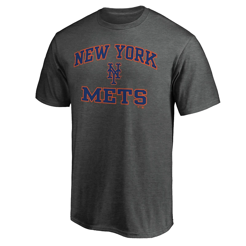 Men's  Charcoal New York Mets Heart & Soul T-Shirt
