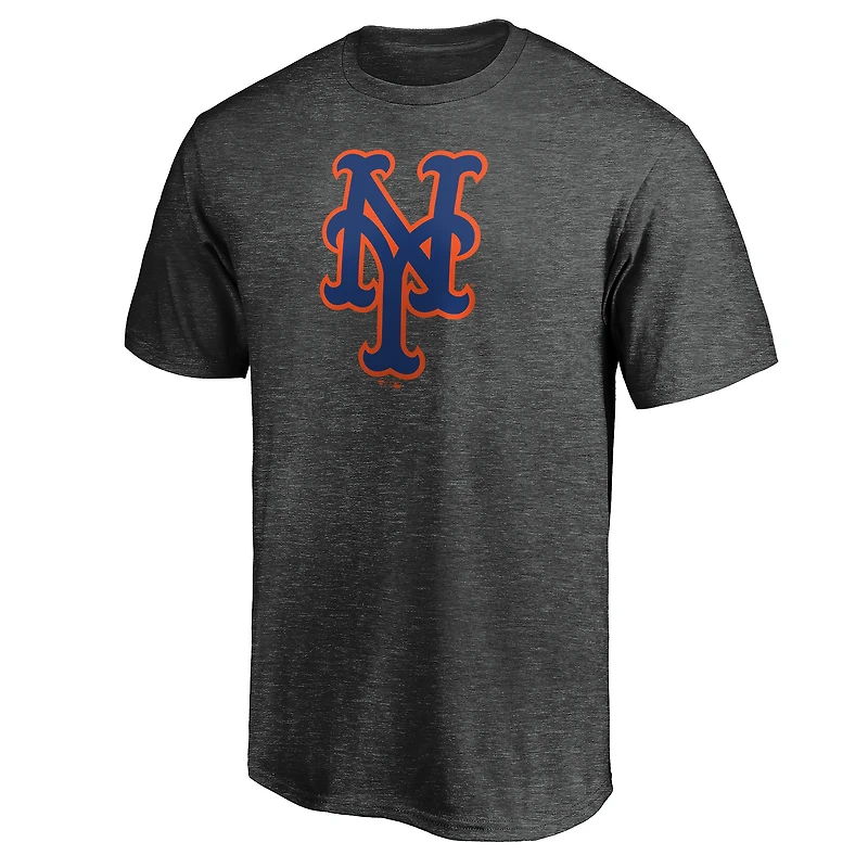 Men's  Charcoal New York Mets Official Logo T-Shirt