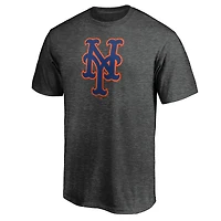 Men's  Charcoal New York Mets Official Logo T-Shirt