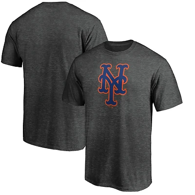 Men's  Charcoal New York Mets Official Logo T-Shirt