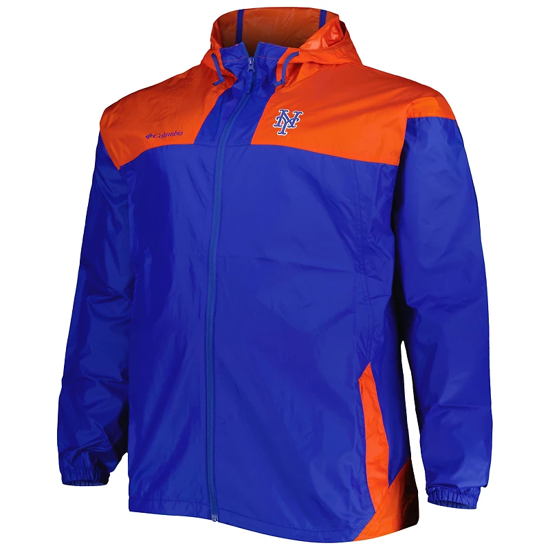 Men's Columbia Royal New York Mets Flash Forward Challenger Omni-Shade Full-Zip Windbreaker