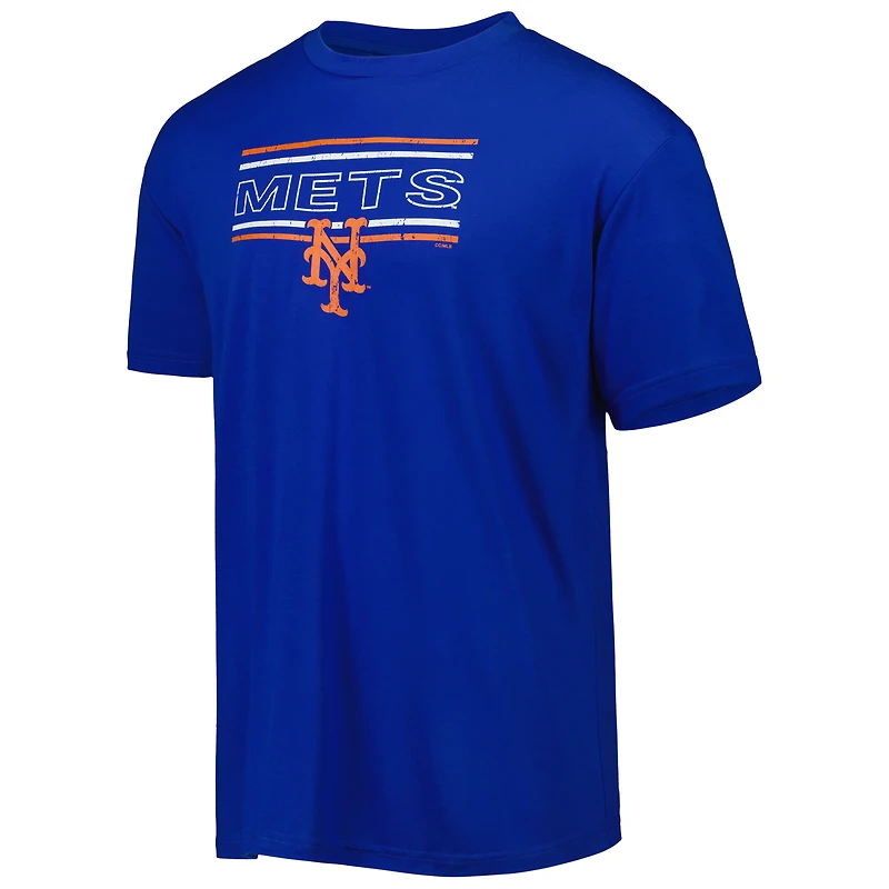Men's Concepts Sport Royal/Orange New York Mets Badge Top & Pants Sleep Set