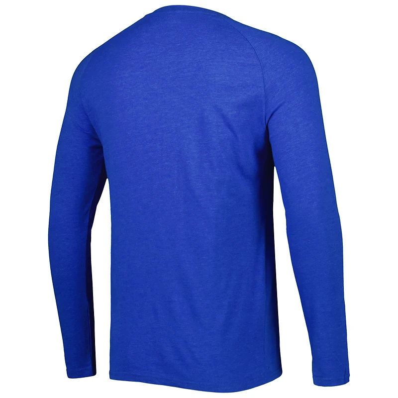 Men's Concepts Sport Royal New York Mets Inertia Raglan Long Sleeve Henley T-Shirt