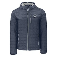 Men's Cutter & Buck Anthracite New York Mets Rainier PrimaLoft Eco Full-Zip Hoodie