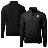 Men's Cutter & Buck Black New York Mets Cascade Eco Fleece Quarter-Zip Jacket