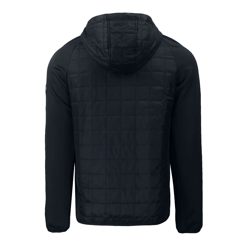 Sweat à capuche entièrement zippé PrimaLoft Eco Rainier des Mets de New York pour homme, noir, Cutter & Buck
