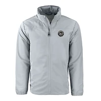 Men's Cutter & Buck Gray New York Mets Big Tall Charter Eco Knit Recycled Full-Zip Jacket