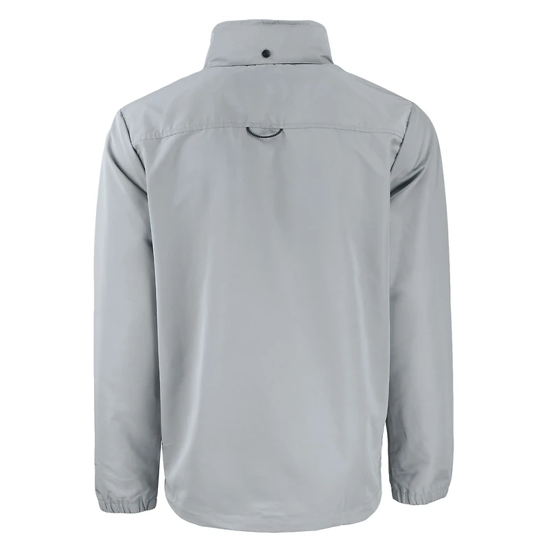 Men's Cutter & Buck Gray New York Mets Big Tall Charter Eco Knit Recycled Full-Zip Jacket