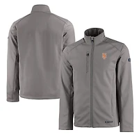 Veste zippée intégrale recyclée Evoke Eco Softshell des New York Mets pour homme, grise, Cutter & Buck