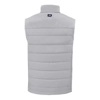 Men's Cutter & Buck Gray New York Mets Evoke Hybrid Eco Softshell Recycled Full-Zip Vest