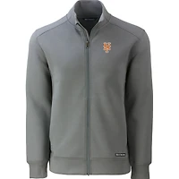 Veste zippée intégrale recyclée Roam Eco pour homme, grise, des Mets de New York, Cutter & Buck