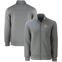 Veste zippée intégrale recyclée Roam Eco pour homme, grise, des Mets de New York, Cutter & Buck