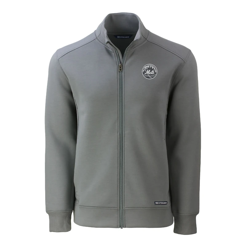 Veste zippée intégrale en mélange recyclé tri-blend Roam Eco pour homme, gris, Cutter & Buck, des Mets de New York