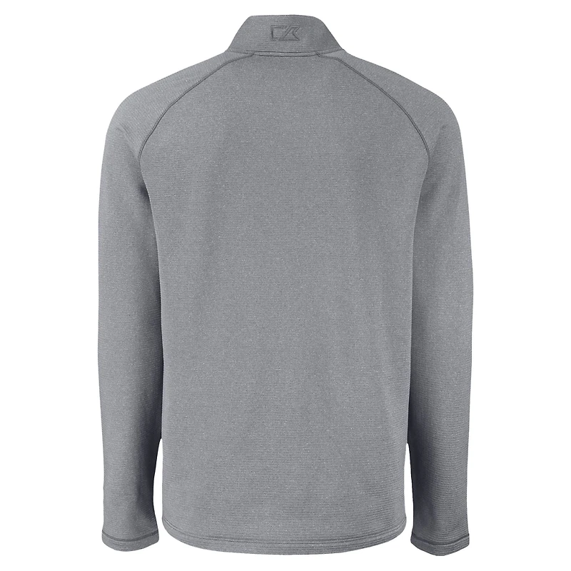 Veste polaire recyclée entièrement zippée Cutter & Buck Peshastin des Mets de New York, gris chiné, pour homme