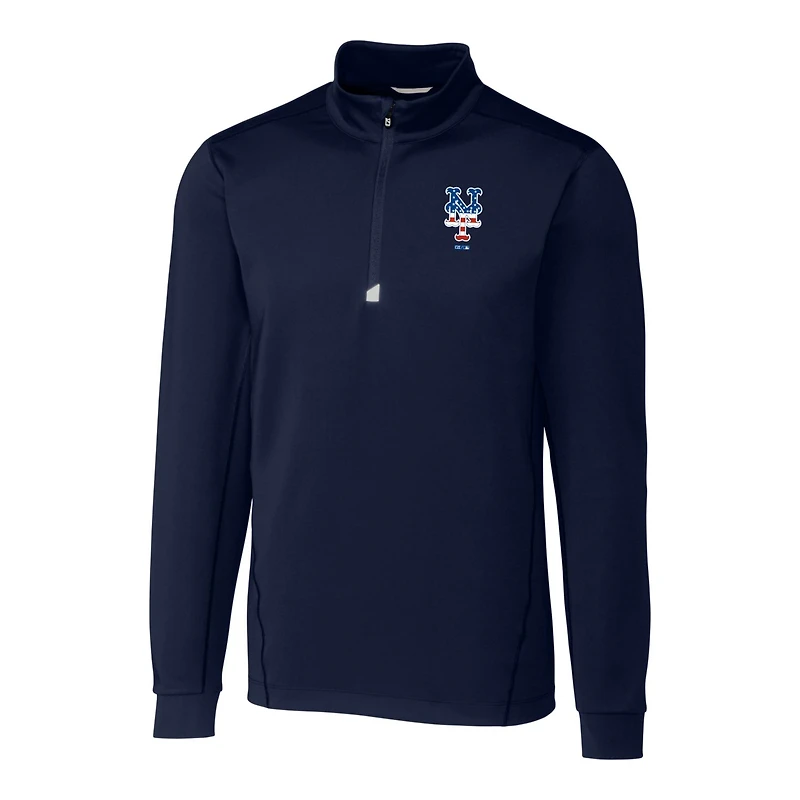 Veste à enfiler demi-zippée Traverse bleu marine pour homme, motif New York Mets Stars & Stripes
