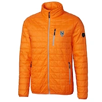 Doudoune isolante entièrement zippée Rainier Eco pour homme, orange, des Mets de New York, Cutter & Buck