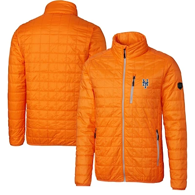 Doudoune isolante entièrement zippée Rainier Eco pour homme, orange, des Mets de New York, Cutter & Buck