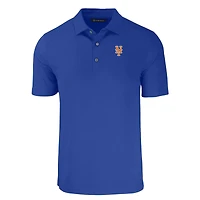 Men's Cutter & Buck Royal New York Mets Big Tall Forge Eco Stretch Recycled Polo